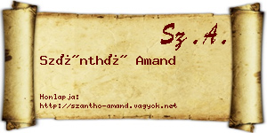 Szánthó Amand névjegykártya